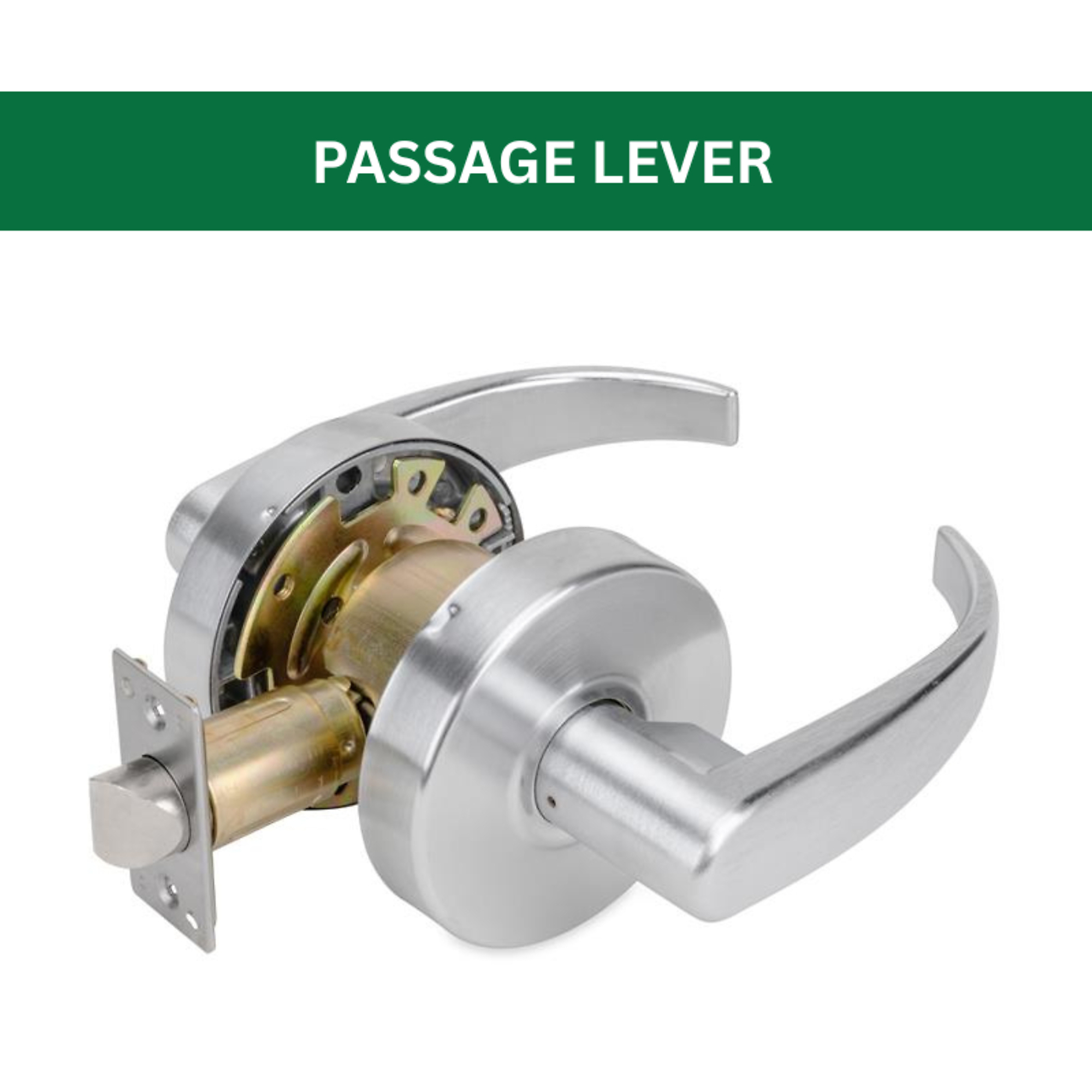 TACO GAL Pisa Style Series Cylindrical Leverset, Grade 2, Satin Chrome Finish, Model# GAL-1110P-626